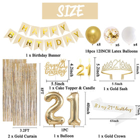 Trgowaul 21st number balloons highlight the milestone elegantly
