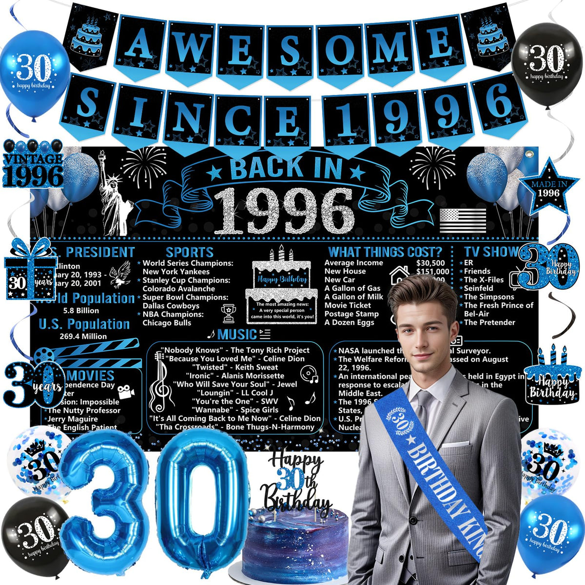 Trgowaul 30th birthday sash highlights the milestone with bold branding.