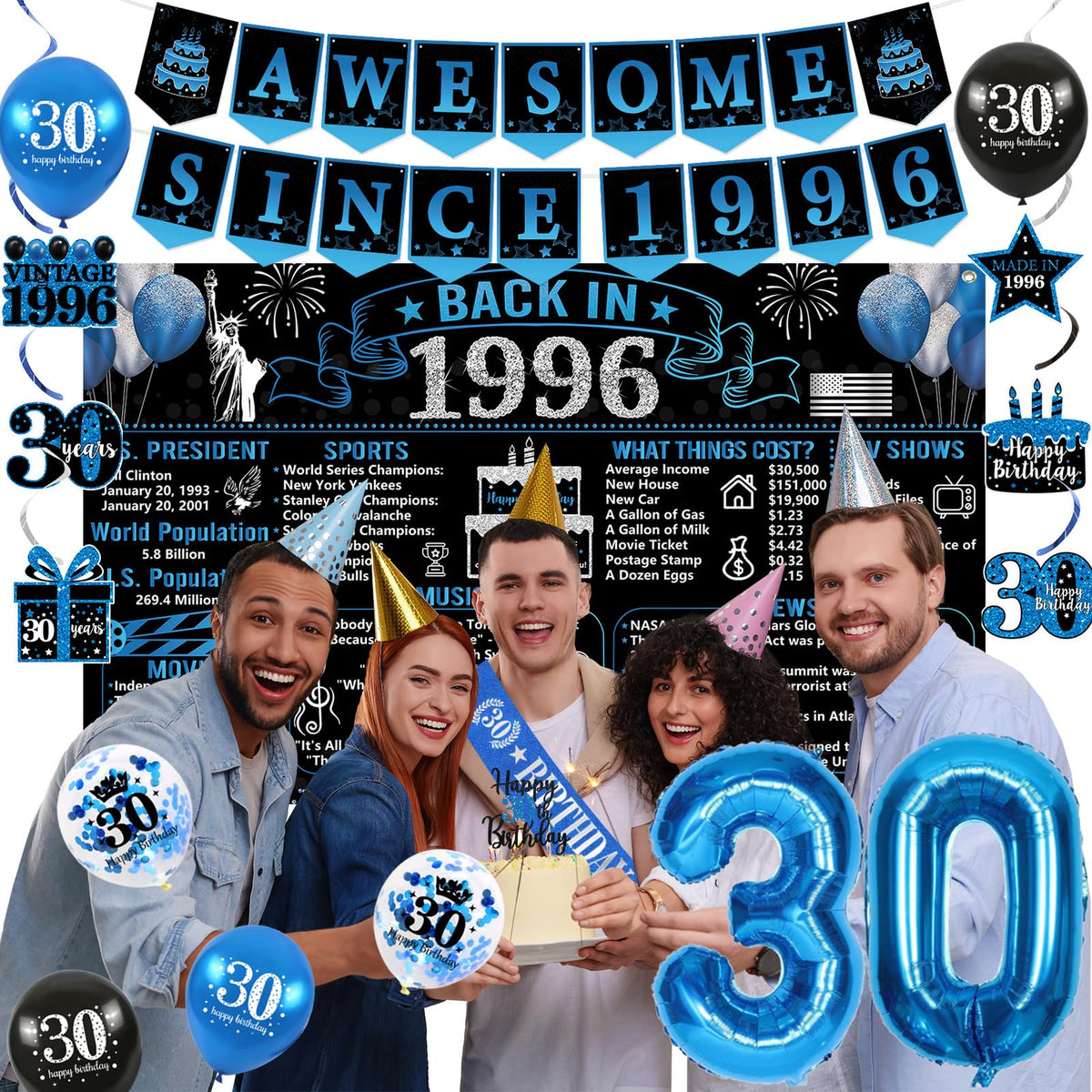 Trgowaul 30th cake topper marks the milestone during cake cutting moments.
