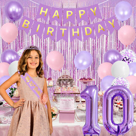 Trgowaul 32-inch number balloons 1-0 create a bold numeric centerpiece.