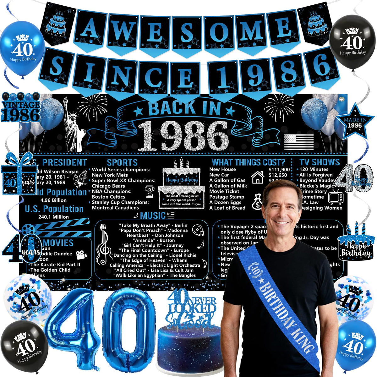 Trgowaul 40th birthday sash adds a regal touch to photos and gifting.