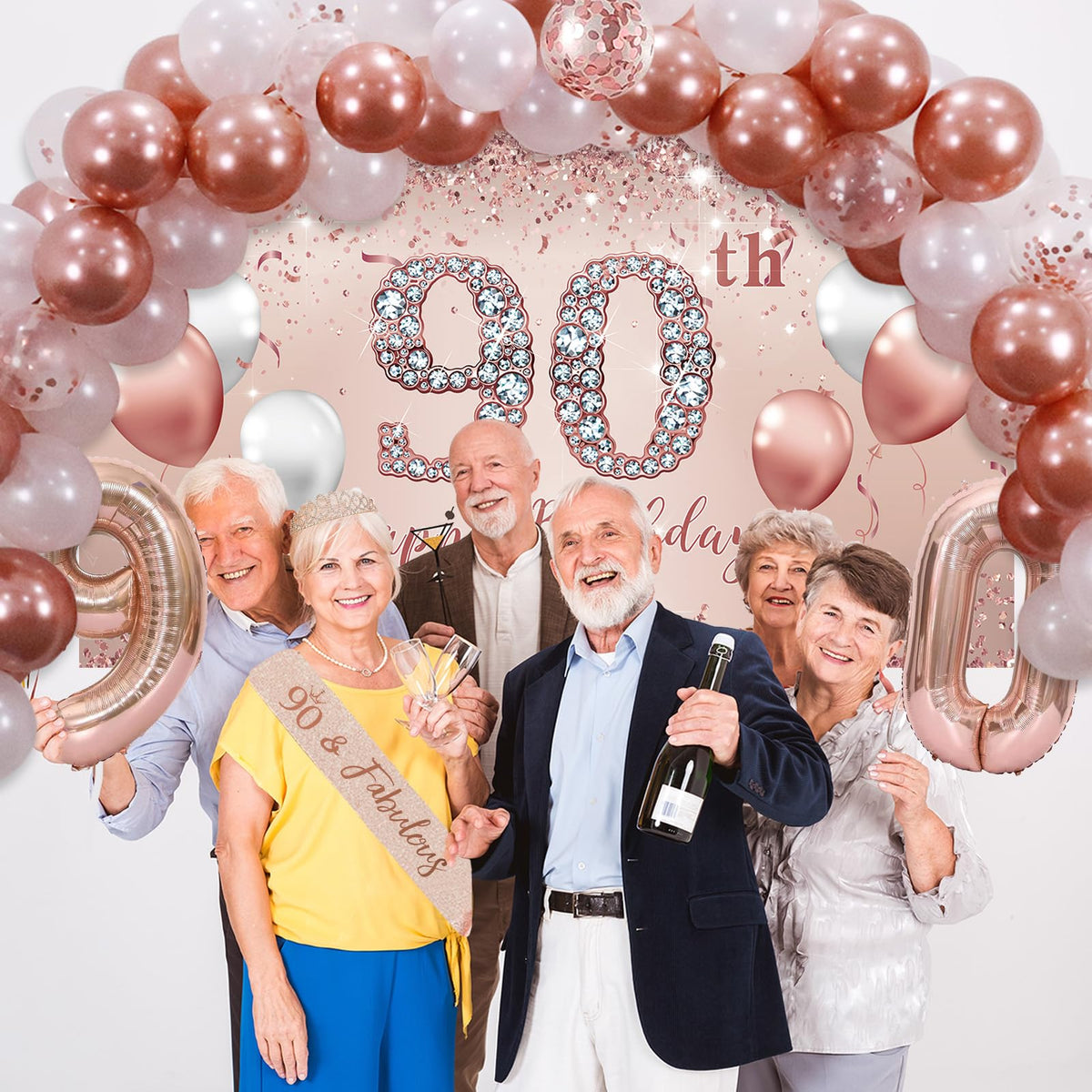 Trgowaul 60-count latex balloons add festive color to the venue.