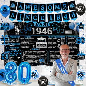 Trgowaul 80th birthday king sash with glamorous design.