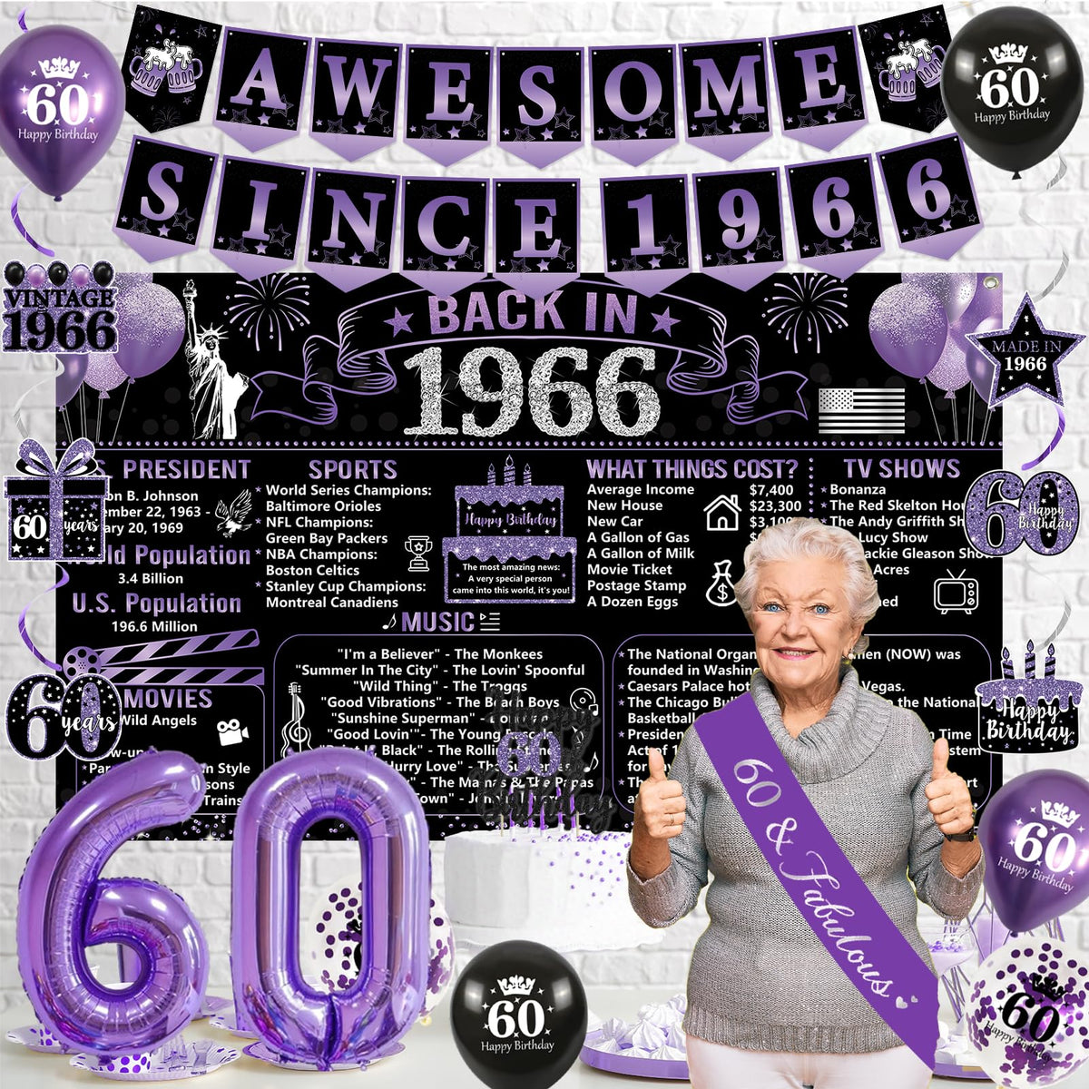 Trgowaul Awesome since 1966 banner highlights milestone pride for the party.