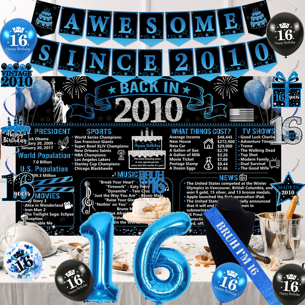 Trgowaul awesome since 2010 banner enhances photo ops and decor