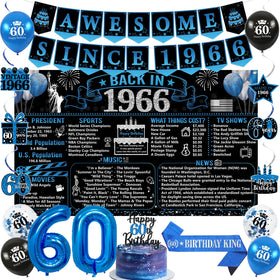 Trgowaul back in 1966 poster banner for a bold 60th birthday backdrop