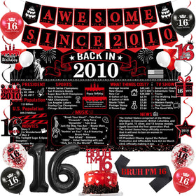 Trgowaul back-in-2010 banner in black and red creates bold party decor