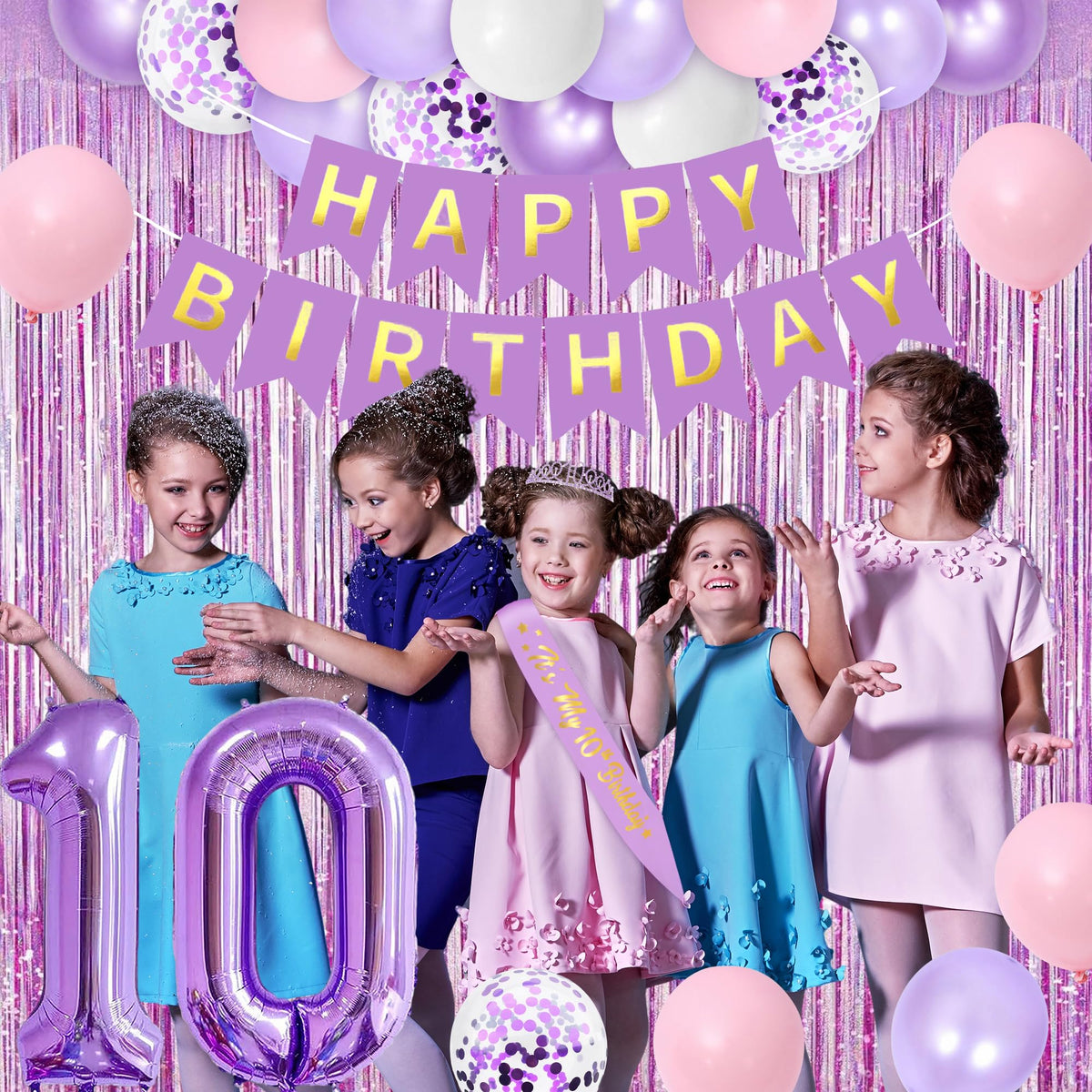 Trgowaul birthday decor set packaging for easy assembly and quick setup.