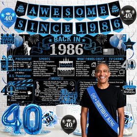 Trgowaul blue aluminum film balloon 40 for eye-catching centerpiece.
