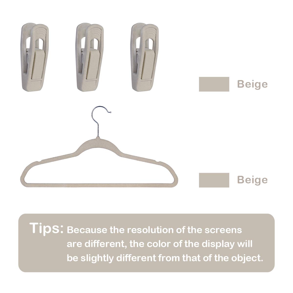 Trgowaul Flocked Clips match velvet hangers to protect surfaces