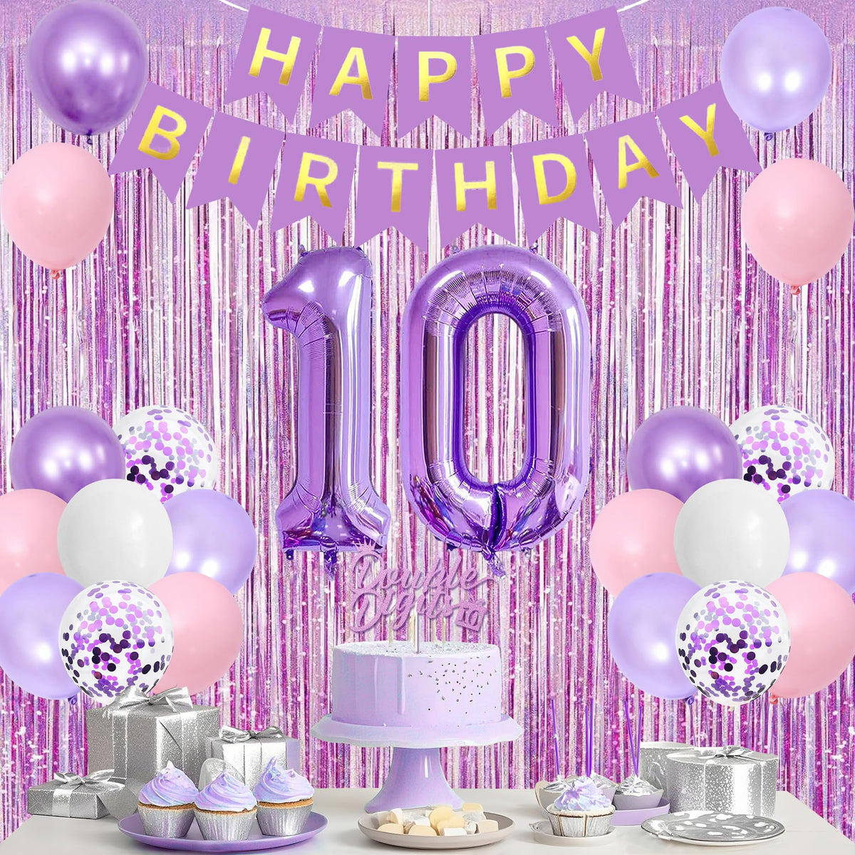 Trgowaul happy birthday banner detail highlights a cohesive color story.