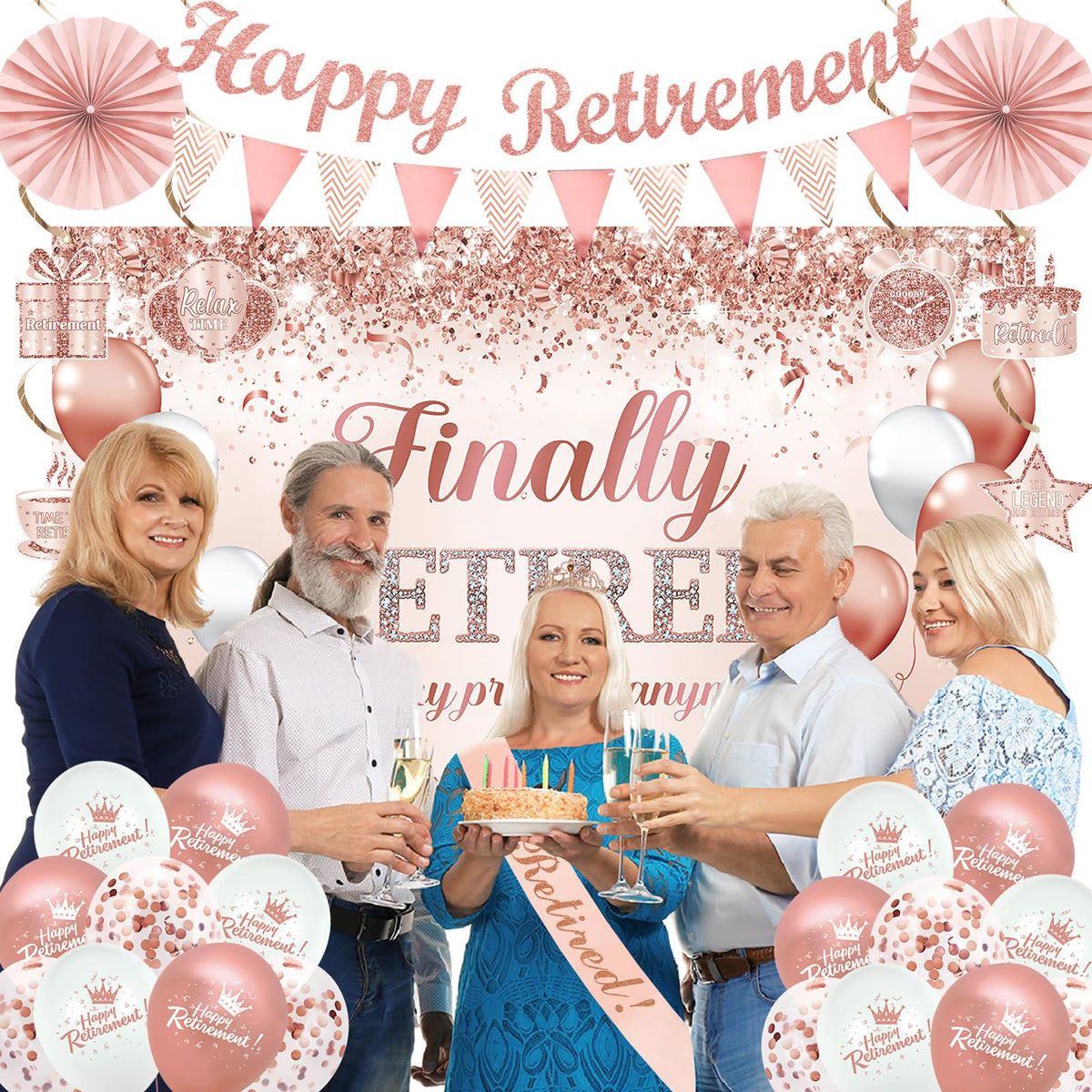 Trgowaul retirement crown with crystals for photo moments