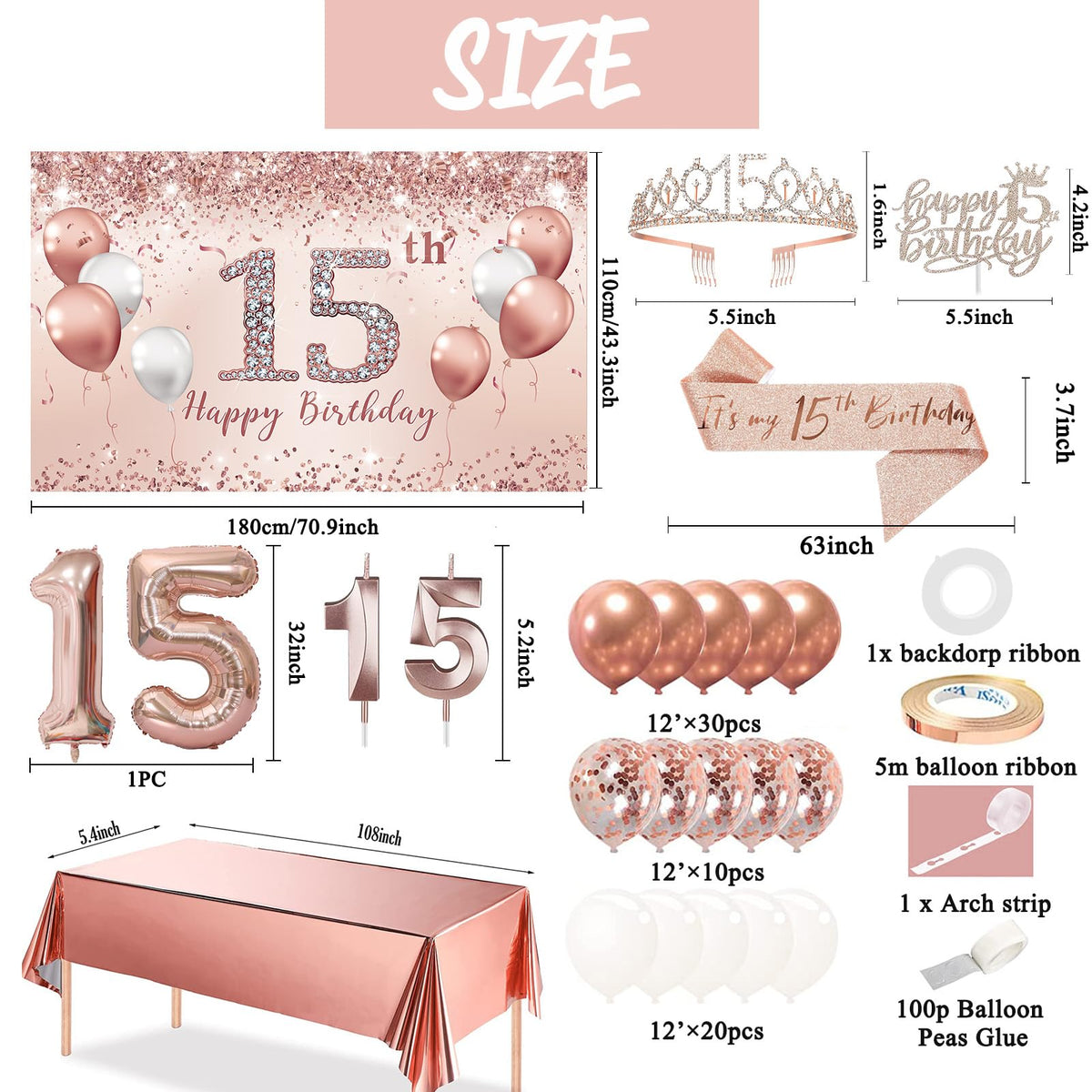 Trgowaul rose gold 15th banner highlights the milestone with elegance.