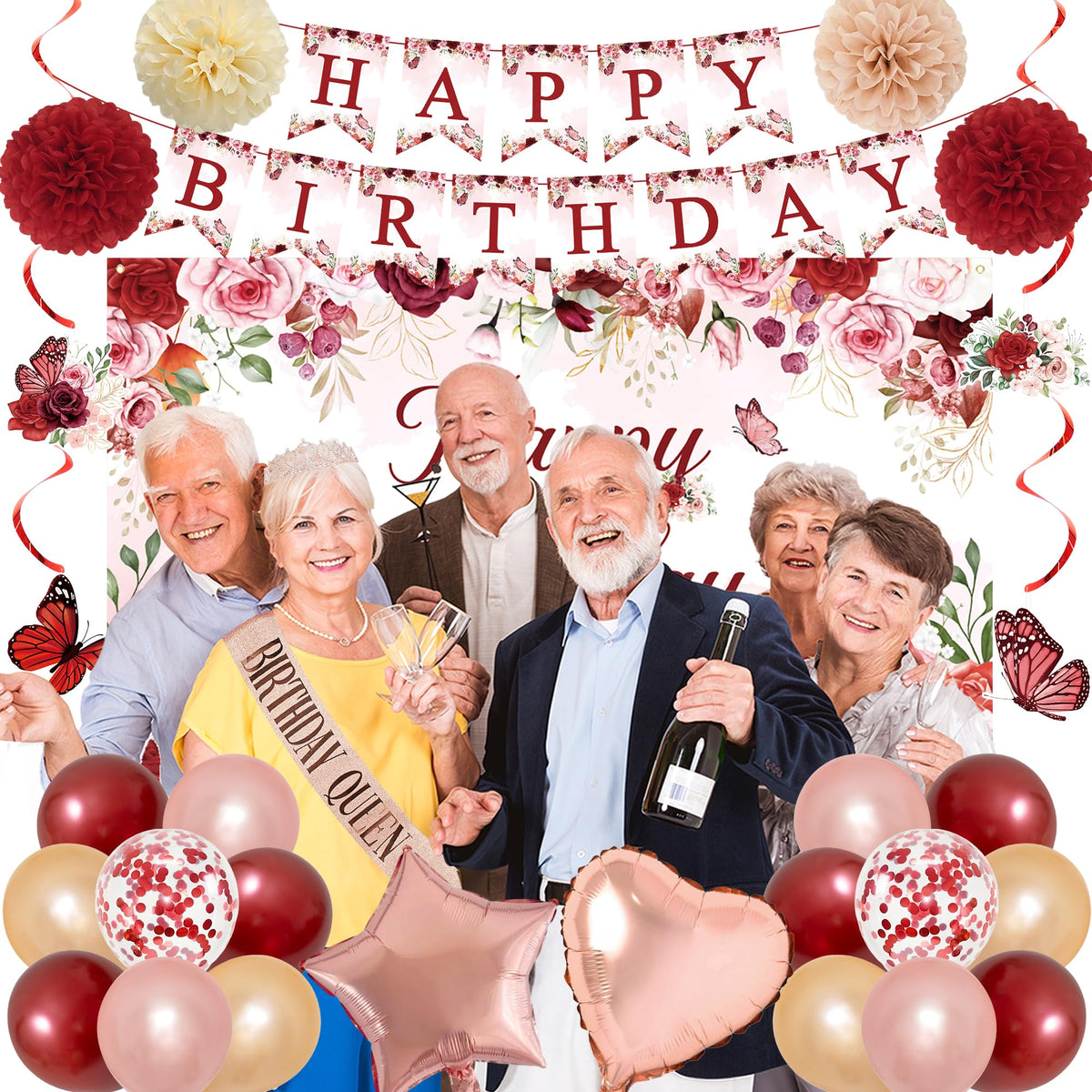 Trgowaul star aluminum foil balloons sparkle in photos