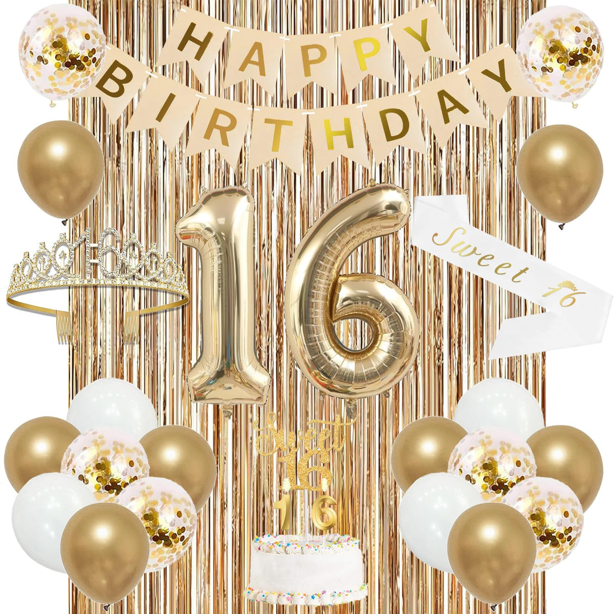 Trgowaul Sweet 16 banner for a festive photo backdrop