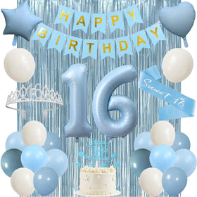 Trgowaul Sweet 16 banner enhances a chic party display