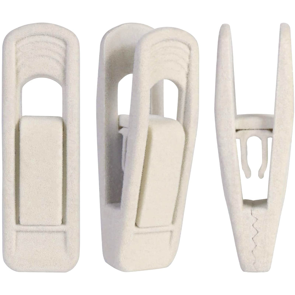 Trgowaul Velvet Hangers Clips 60pc Beige keep closet organized and fabrics protected