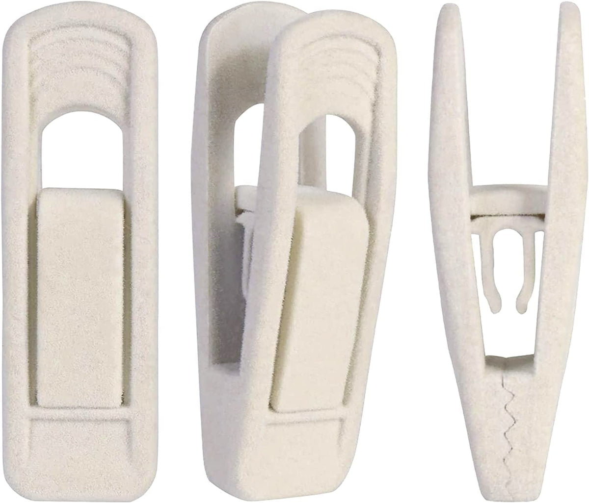 Trgowaul velvet hangers clips close-up grip securing garments without marks