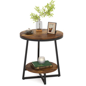 Tribesigns end table in a cozy living room setup.
