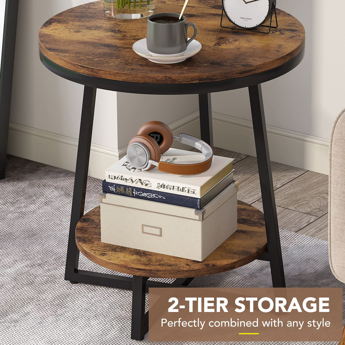 Tribesigns end table easy assembly with included tools.