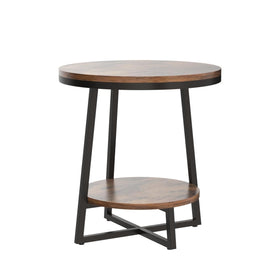Tribesigns end table with smooth rounded edges for safe use.