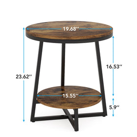 Tribesigns end table sturdy welded legs support daily use.
