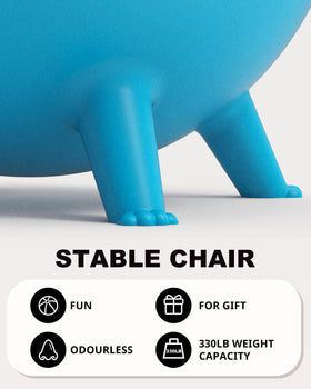 Trideer balance chair deflates slowly to help keep kids safe after impact.