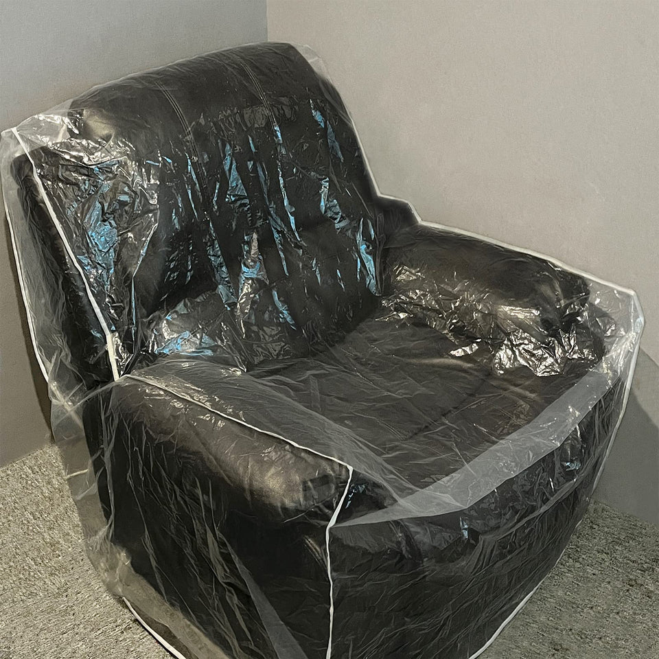TRIDOK clear plastic recliner cover protects furniture while preserving its look.