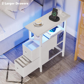 TRIFEBLE compact bedside table fits small spaces in bedrooms and living rooms.