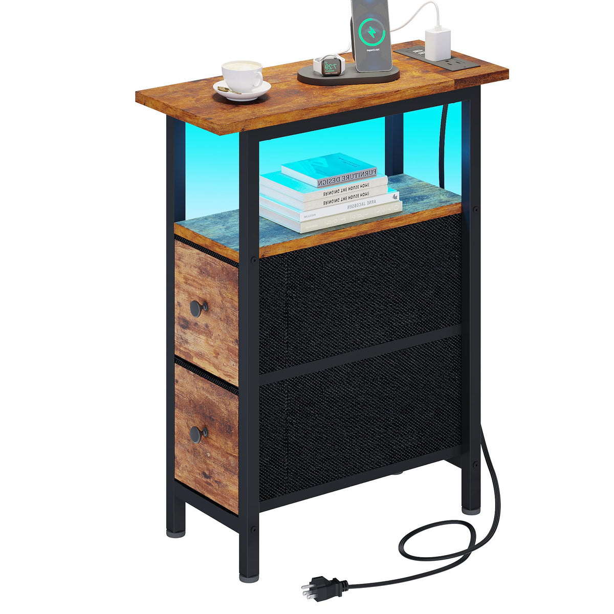 TRIFEBLE end table with colorful LED light for mood-enhancing ambiance