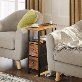TRIFEBLE slim end table offers storage in small spaces