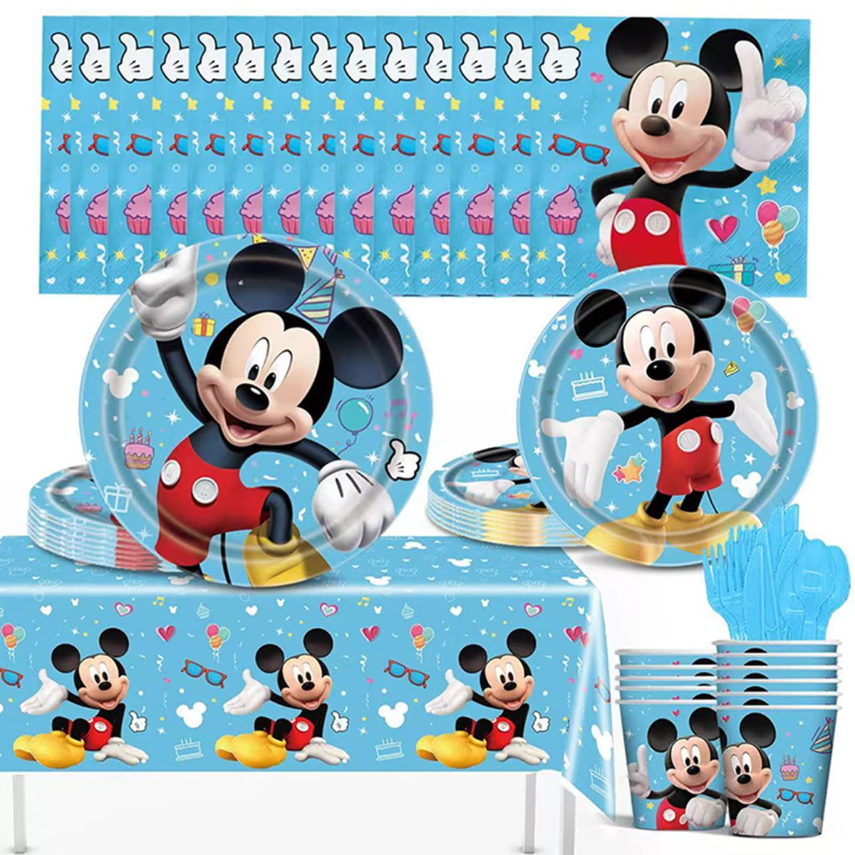 Trifoot cartoon birthday 9-inch plate, sturdy party plating for kids' meals.