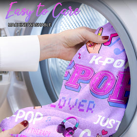 Trikalika Kpop Gifts Blanket machine washable design for easy care