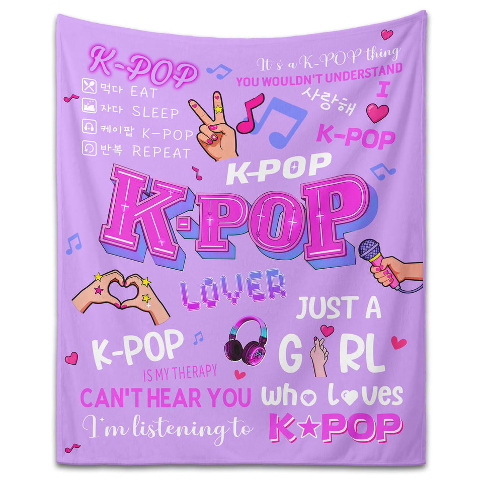 Trikalika Kpop Gifts Blanket pattern design with iconic motifs for fans