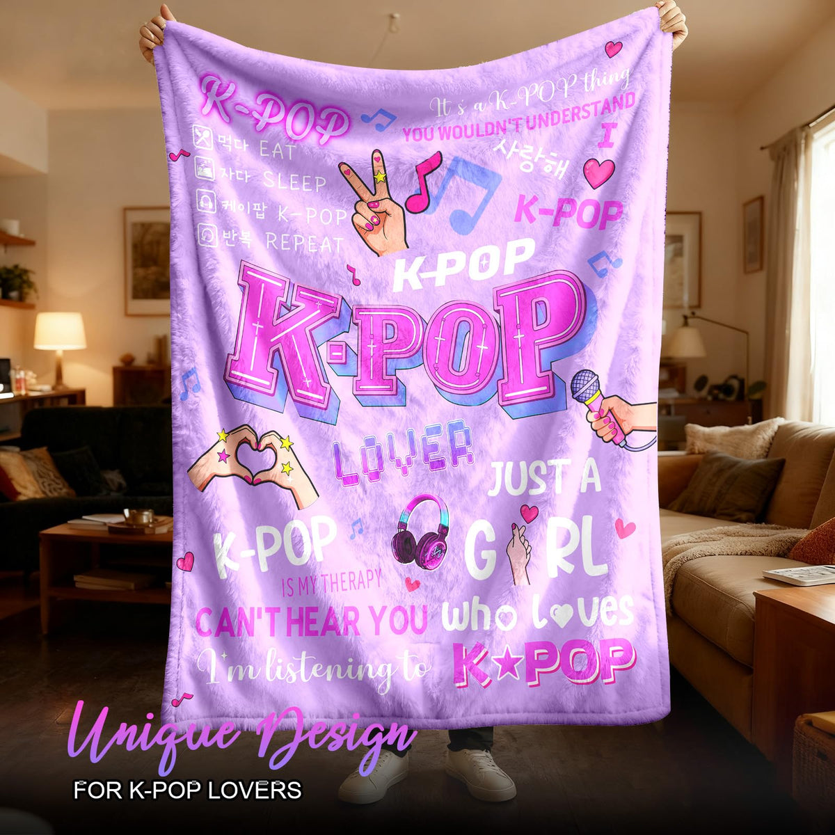 Trikalika Kpop Gifts Blanket soft polyester flannel texture for cozy evenings