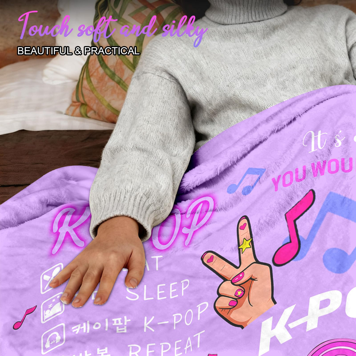 Trikalika Kpop Gifts Blanket vacuum-packed packaging keeps it compact and clean