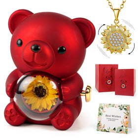 Trinckle sunflower necklace closeup highlighting intricate pendant details and radiant shine