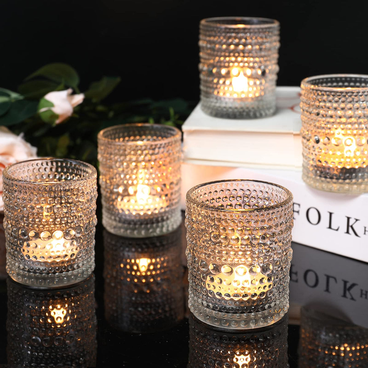 TRIRITE thick-glass holder elevates decor with subtle glow
