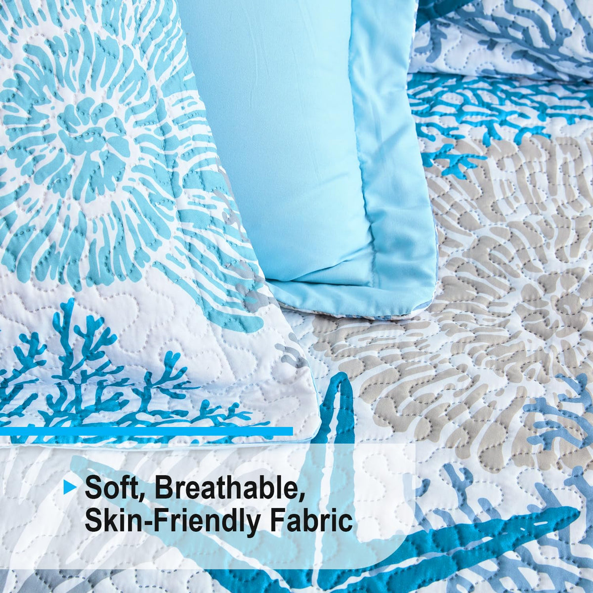 Tritard easy-care quilt dries quickly and resists fading after washing.