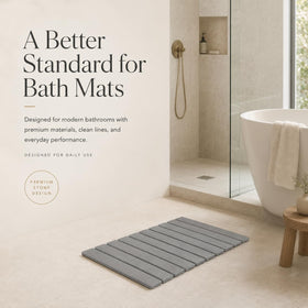 Trivelle extralarge stone bath mat is durable and easy to refresh.