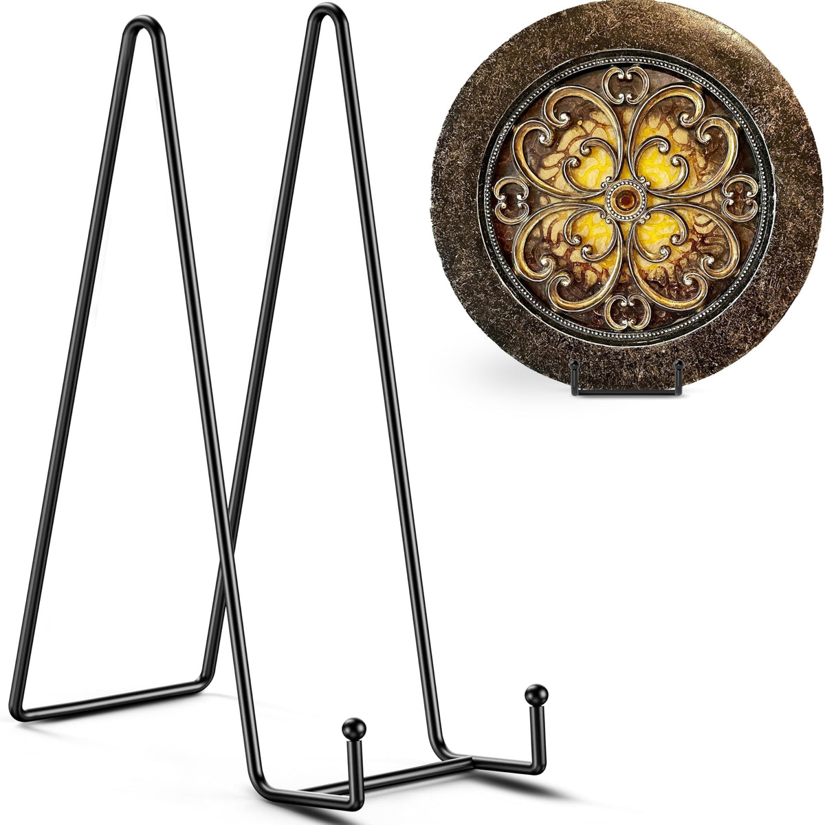 TR-LIFE 16in plate stand side view showing sturdy support for large pieces.