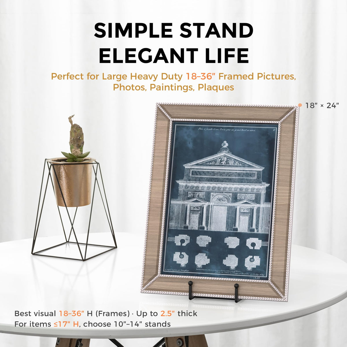 TR-LIFE plate stand in kitchen demonstrates versatile display on a counter.