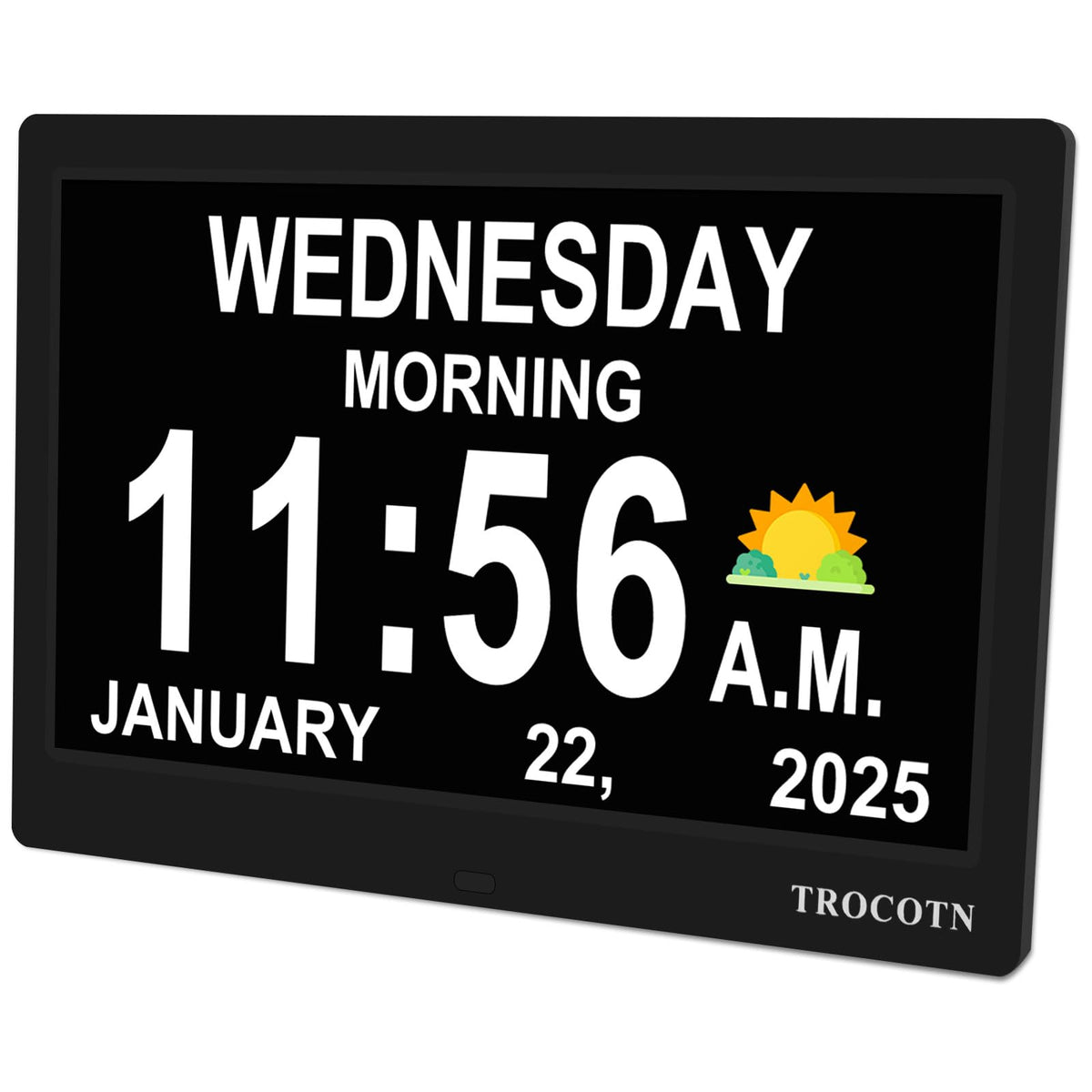 TROCOTN Dementia Clocks with a 10-inch display for easy time and date reading.