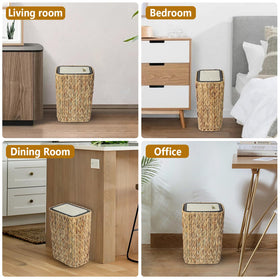 Trongee compact kitchen trash can blends with decor and stays functional.