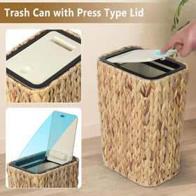 Trongee slim bathroom trash can fits under sinks and in small spaces.