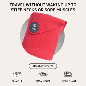 Trtl Pillow ergonomic neck-support system helps maintain neck alignment during rest.