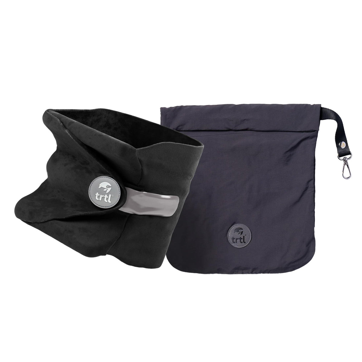 Trtl Pillow exterior wrap provides ergonomic neck support during flights.