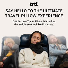 Trtl Pillow inside support system keeps your head aligned for restful naps.
