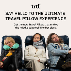 trtl Pillow Plus breathable mesh keeps you cool during long flights.