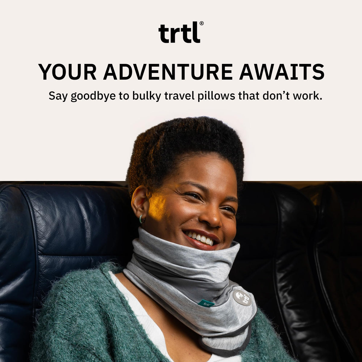 trtl Pillow Plus high-density foam for firm yet comfortable support.